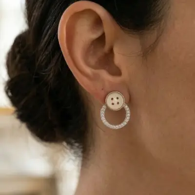 Pave Hoop Earrings