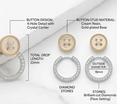 Pave Hoop Earrings